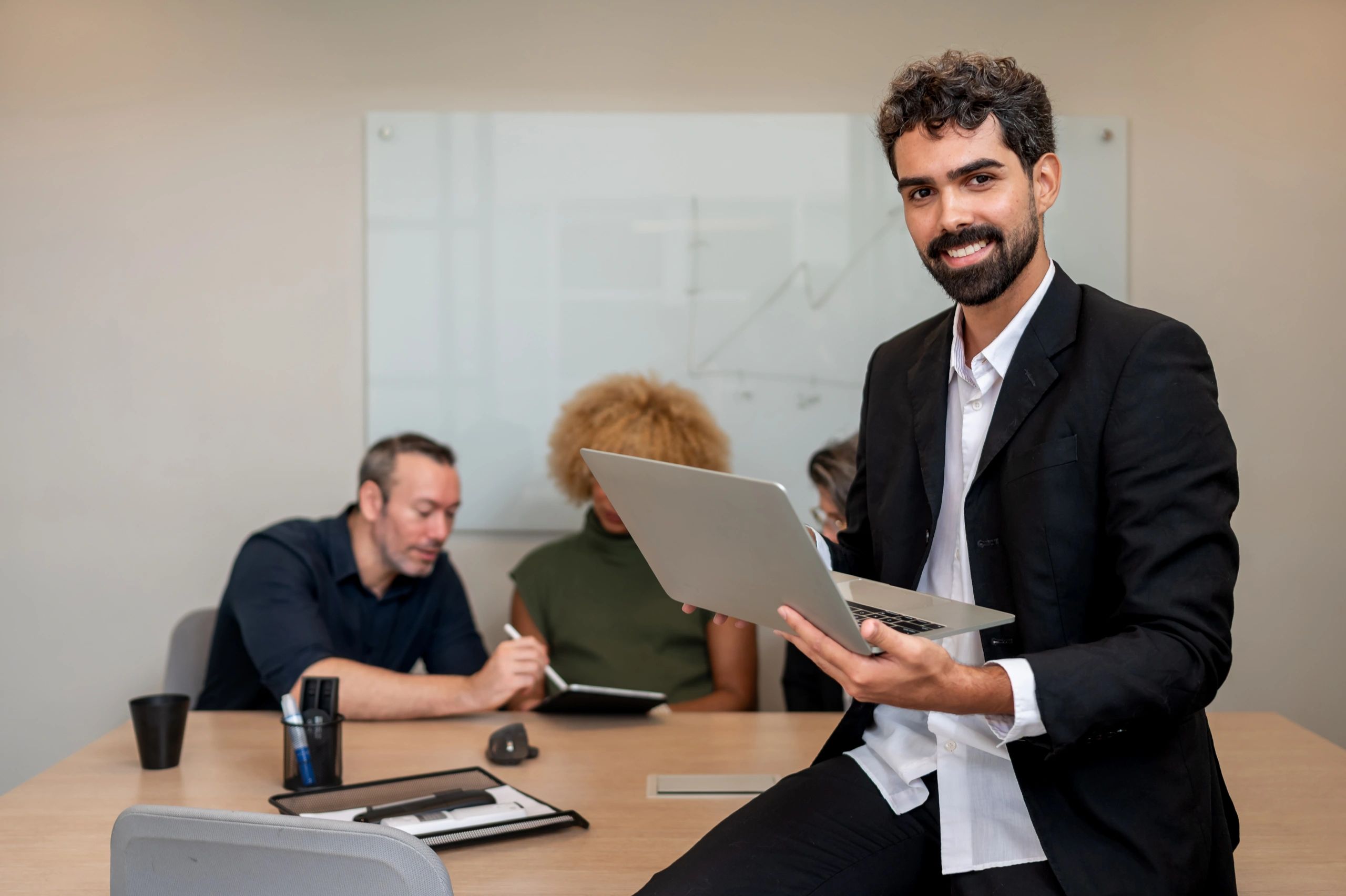 Business consultant leading a strategy session